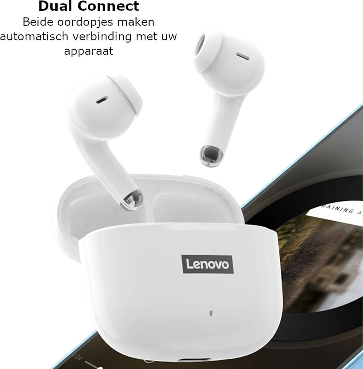 Lenovo LP40 Pro LP40S Draadloze Oordopjes - Wit