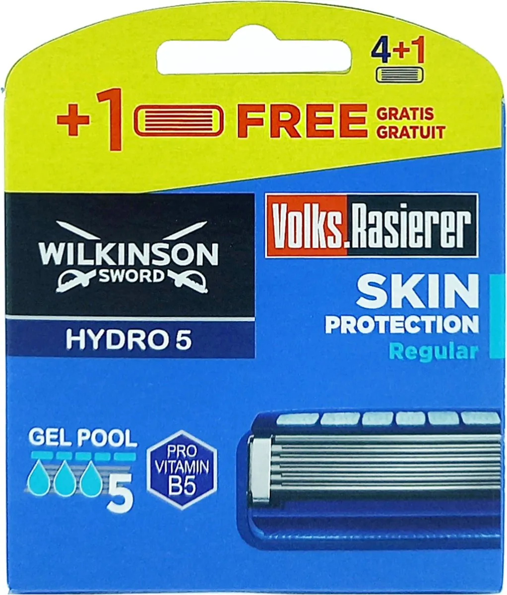 Wilkinson Sword Hydro5 Skin Protection Regular - 5 Stuks - Blauw