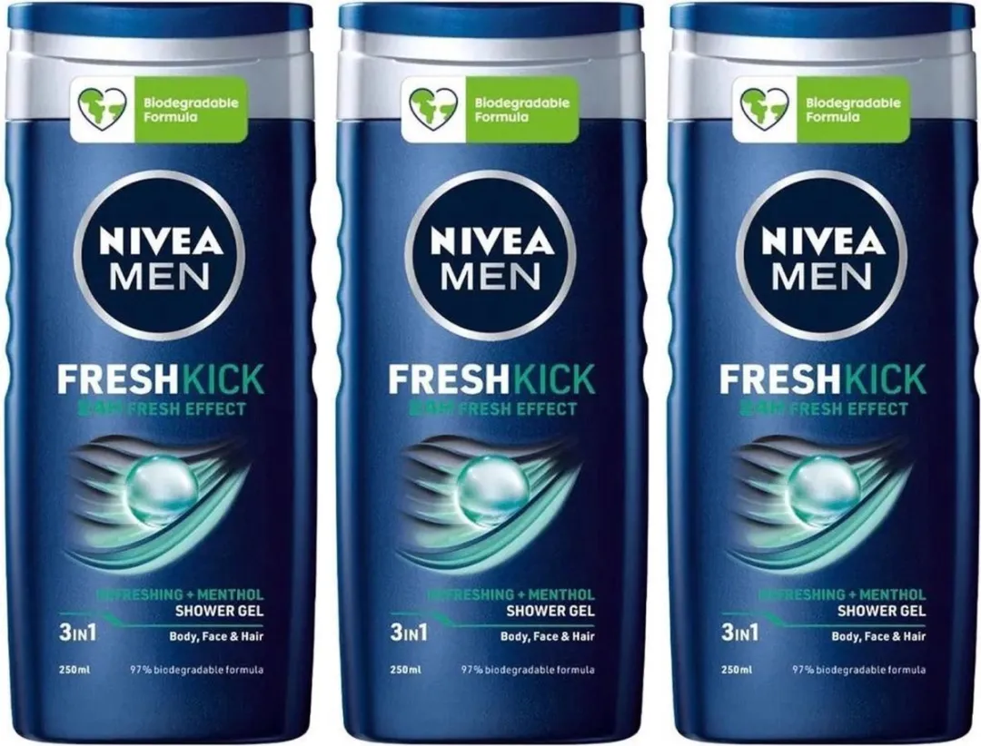 NIVEA Men Fresh Kick 3-in-1 Douchegel