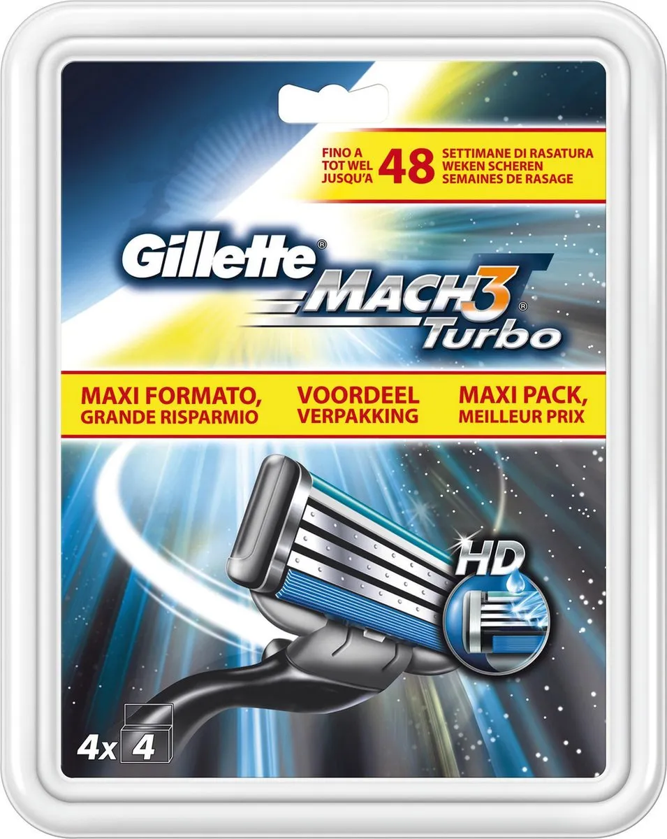 Gillette Mach3 Turbo Scheermesjes - 20 Stuks