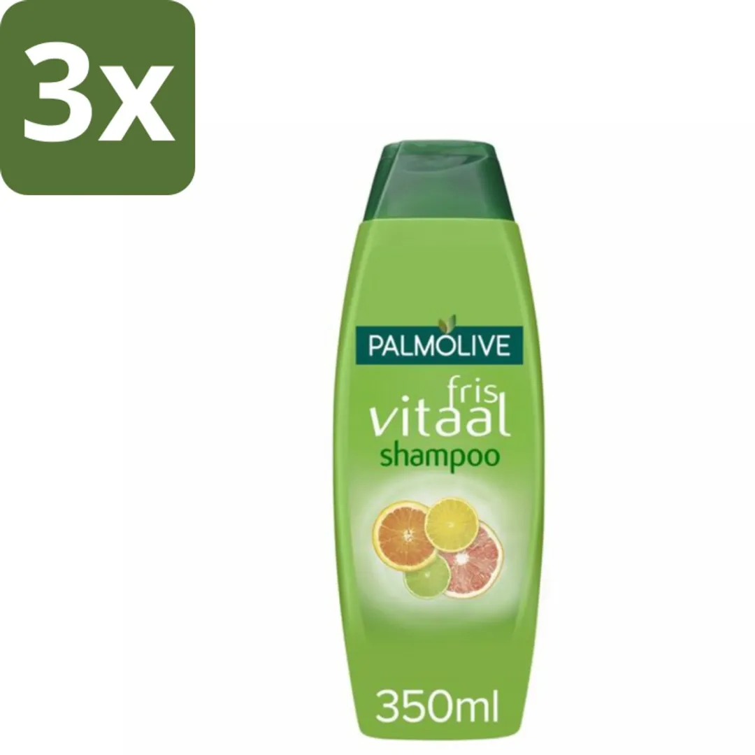 Palmolive Shampoo Fris Vitaal 350ml - 3 Stuks