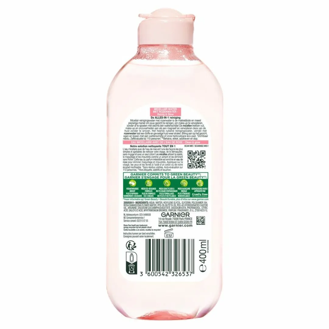 Garnier SkinActive Micellair Reinigingswater Rozenwater 400ml - 6 Stuks