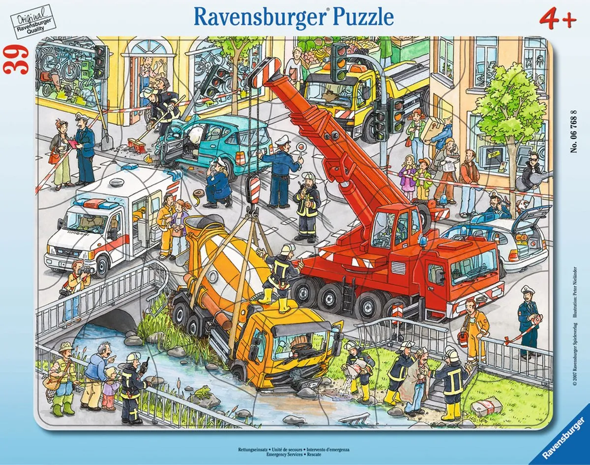 Ravensburger Raampuzzel Hulpdiensten 39-delig