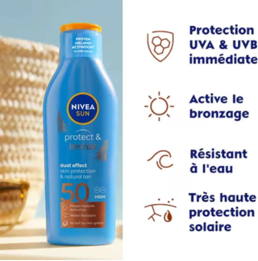 NIVEA Protect & Bronze SPF 50 Zonnecrème 200ml