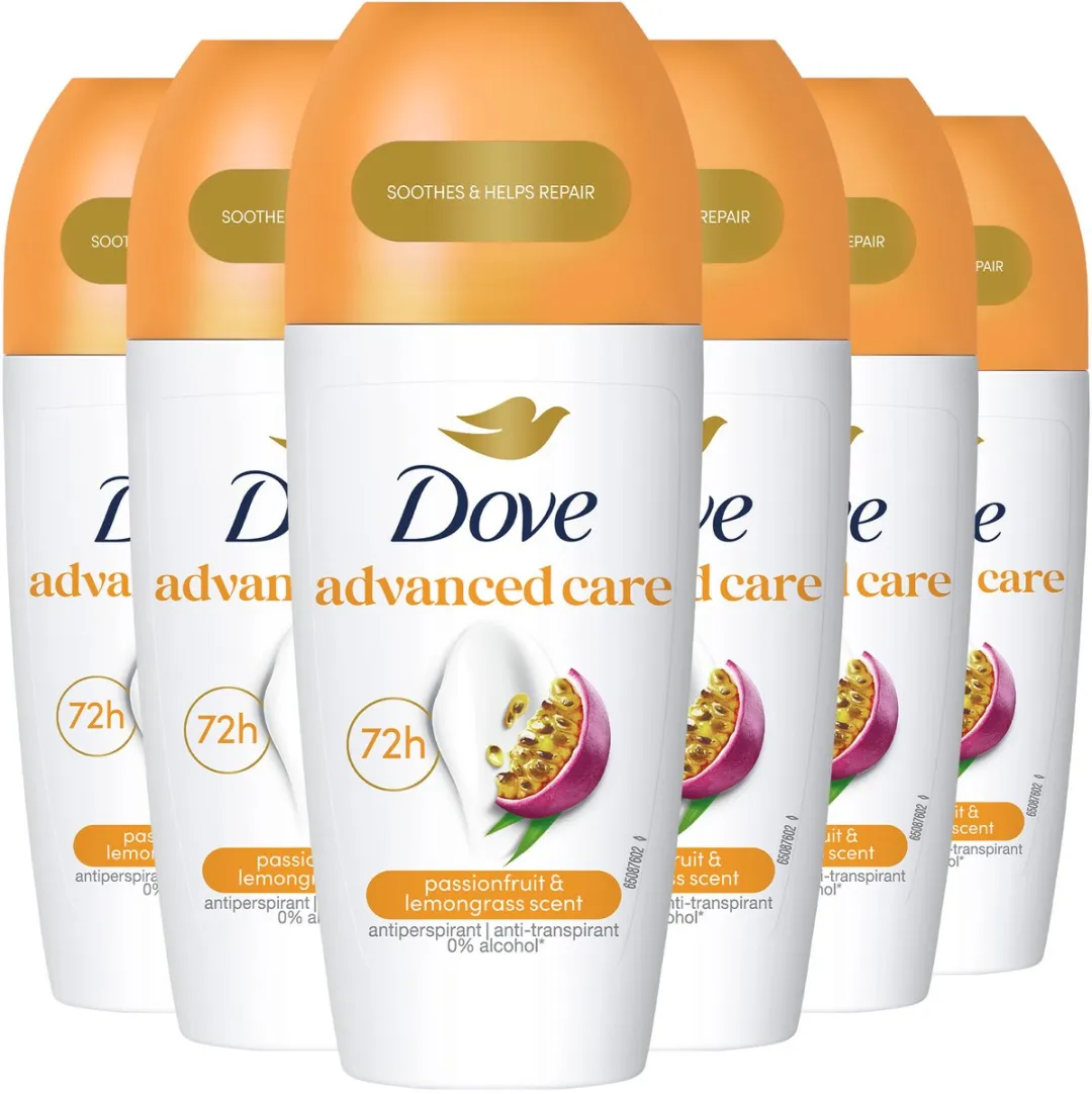 Dove Anti-Transpirant Roller Passion Fruit & Lemon Grass - 6x50ml