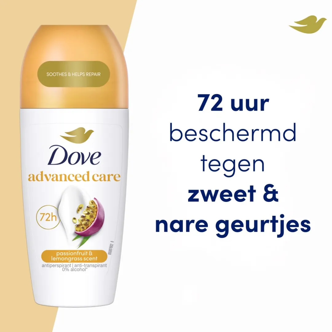 Dove Anti-Transpirant Roller Passion Fruit & Lemon Grass - 6x50ml