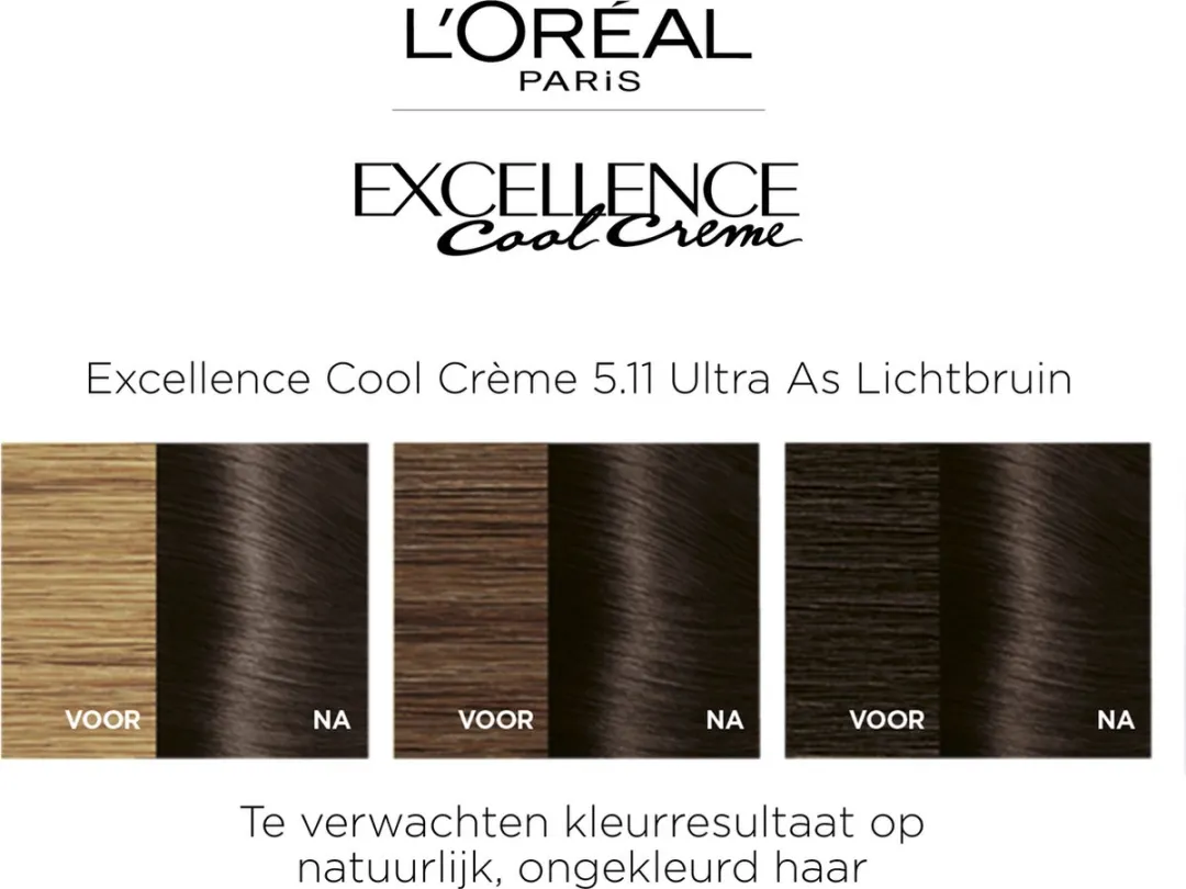 L'Oréal Paris Excellence Cool Crème 5.11 Permanent Haarkleuring - 1035ml