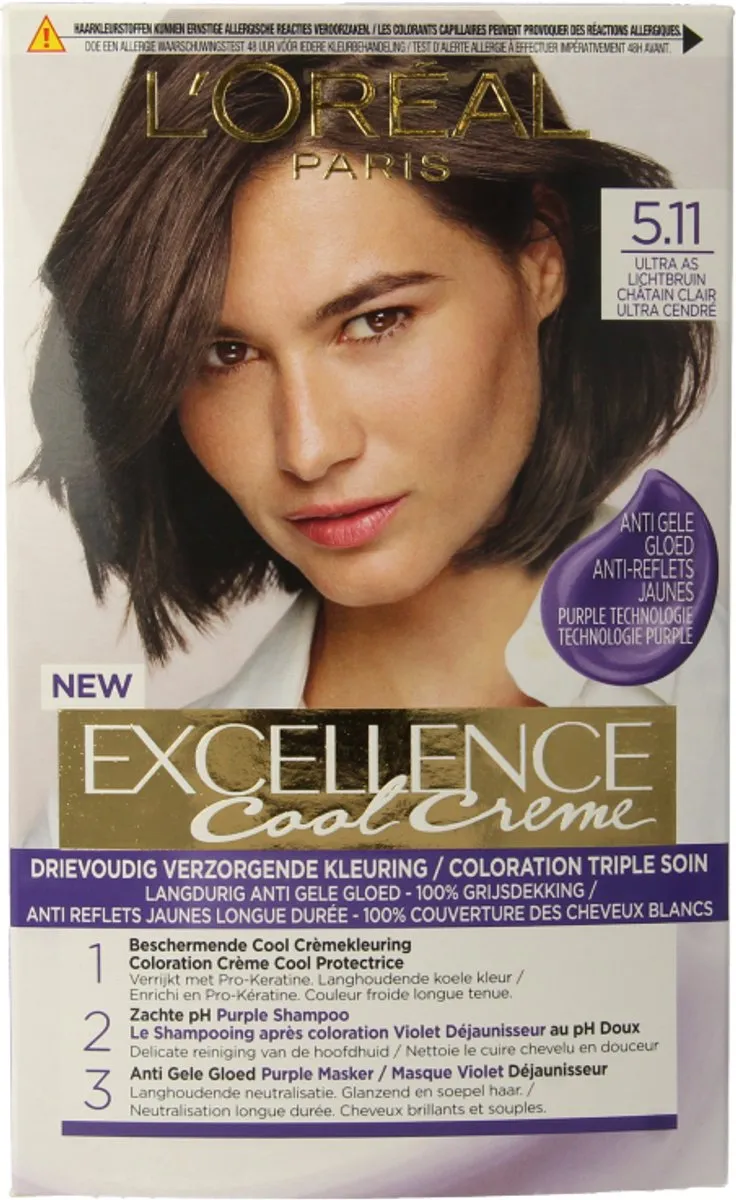 L'Oréal Paris Excellence Cool Crème 5.11 Permanent Haarkleuring - 1035ml