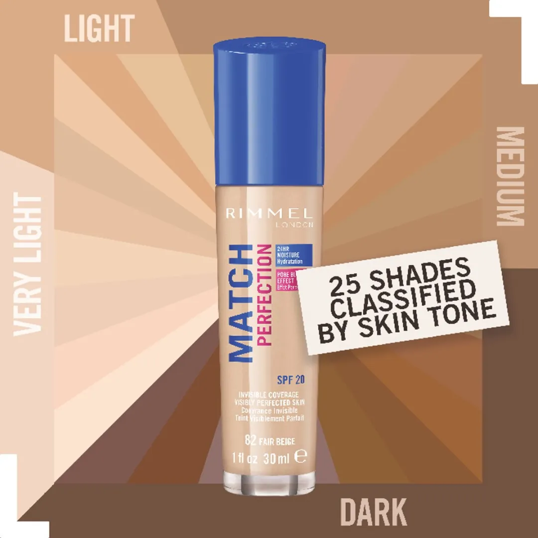 Rimmel London Match Perfection Foundation 082 Fair Beige - 30ml