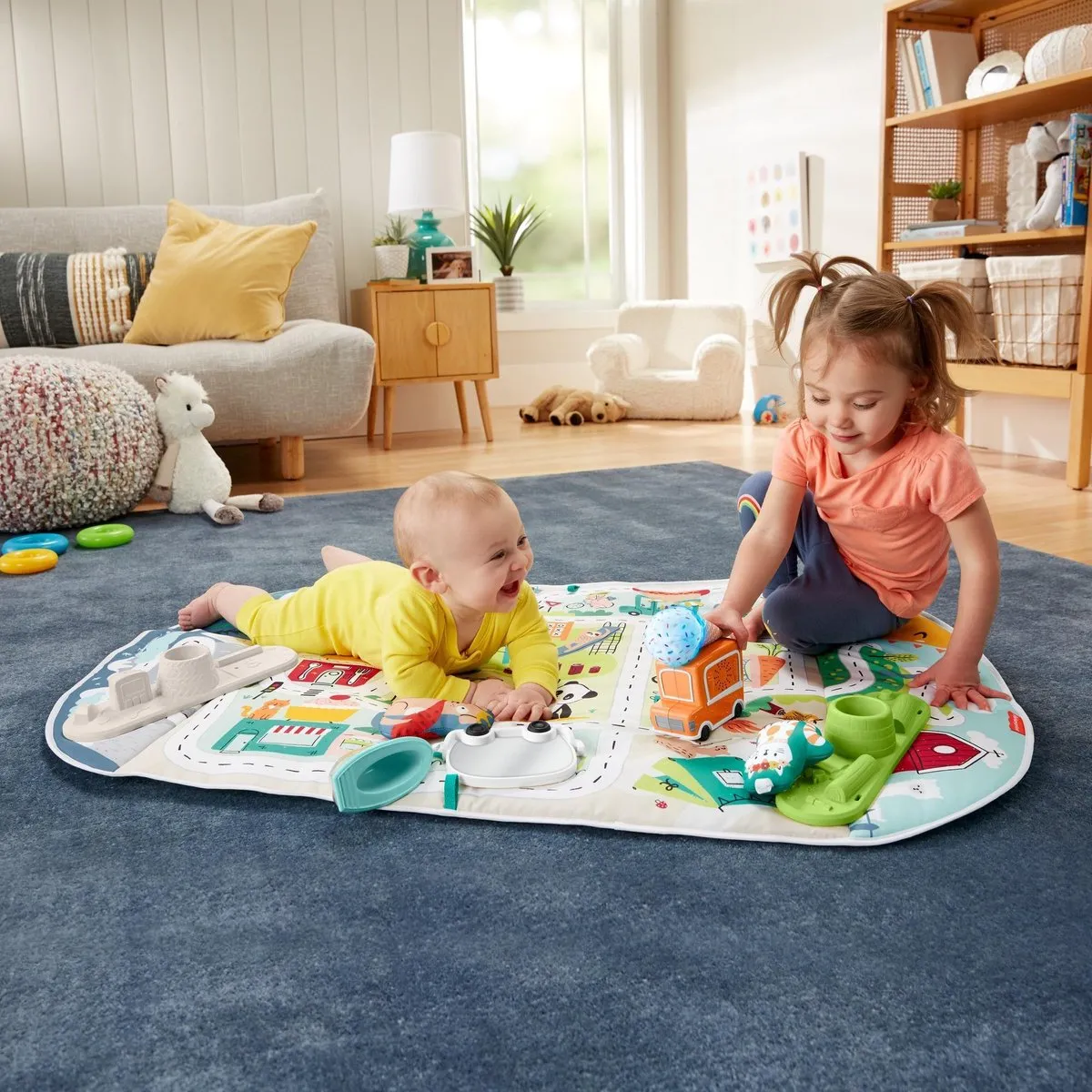 Fisher Price City Activity Center Jumbo Speelmat - 7 Speelelementen - Meerkleurig - afbeelding 4 van 6