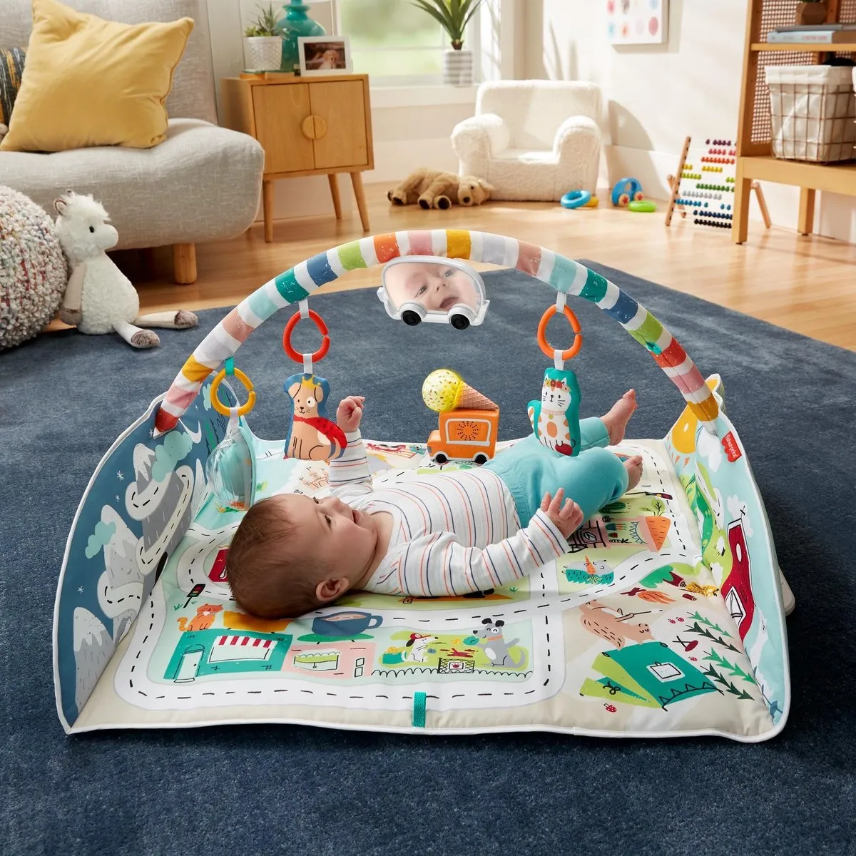 Fisher Price City Activity Center Jumbo Speelmat - 7 Speelelementen - Meerkleurig - afbeelding 3 van 6