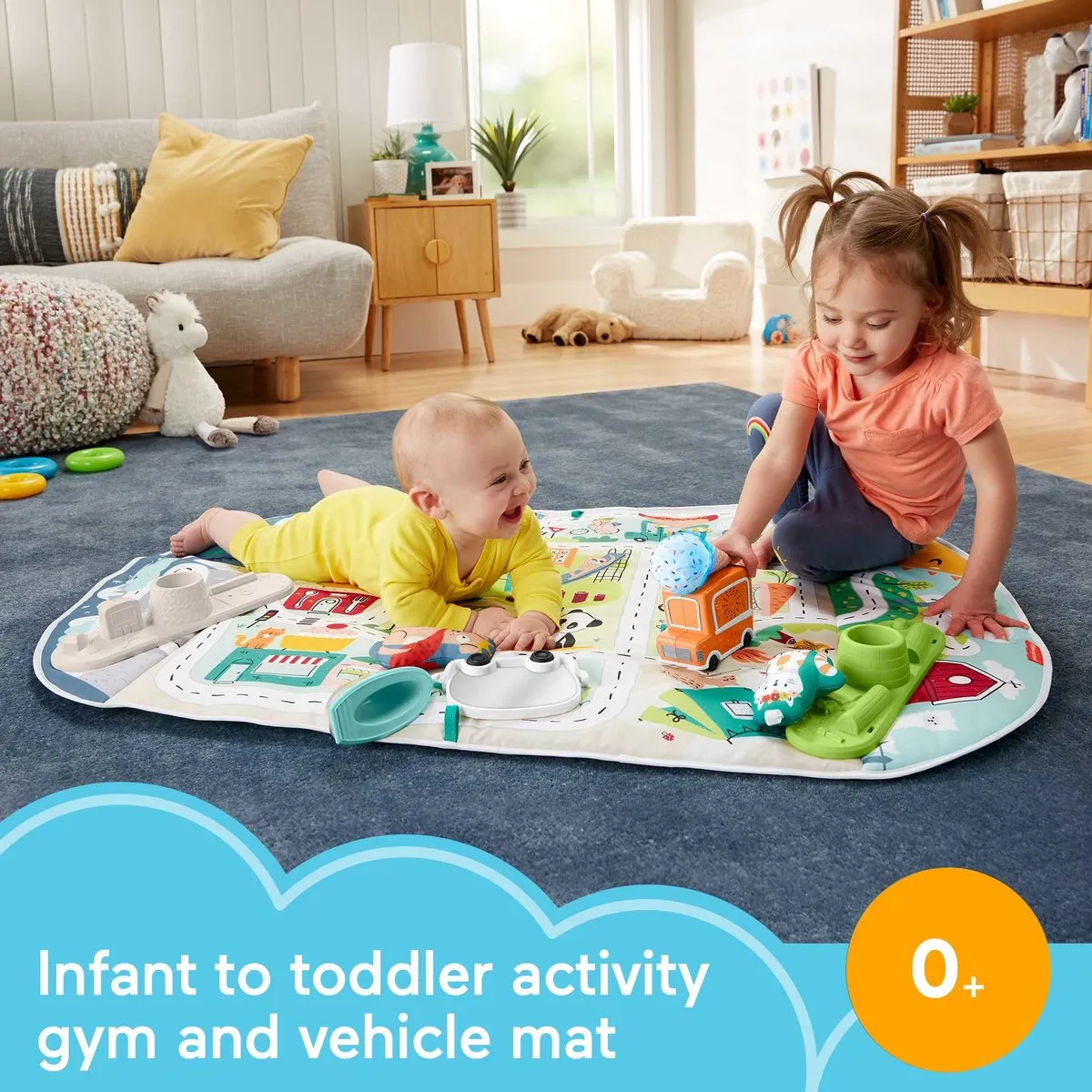 Fisher Price City Activity Center Jumbo Speelmat - 7 Speelelementen - Meerkleurig - afbeelding 5 van 6