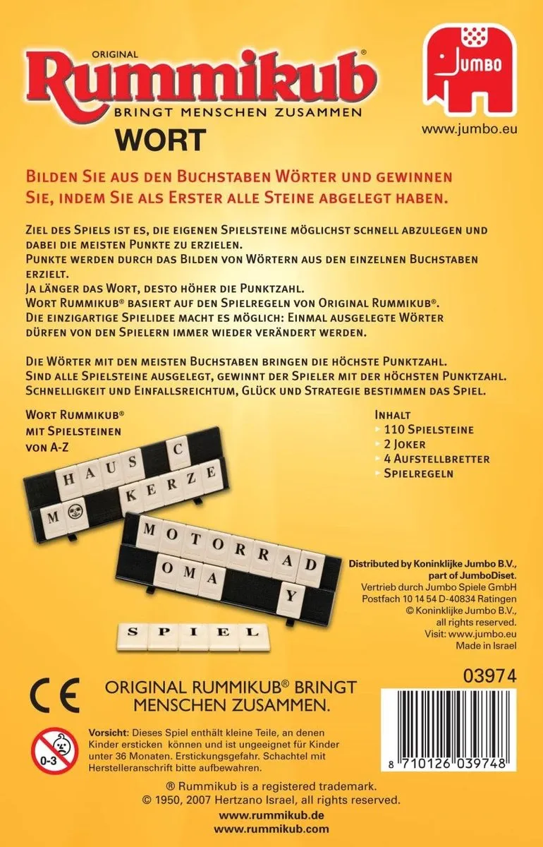 Jumbo Rummikub Kompakt Bordspel - 2-4 Spelers