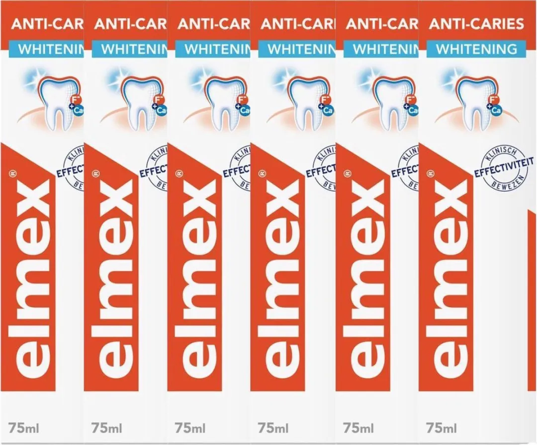 Elmex Anti-Caries Tandpasta Gentle White 75ml - 6 Stuks