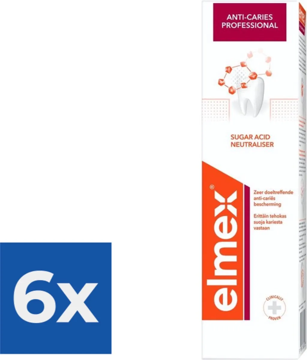 Elmex Anti-Cariës Tandpasta 75ml - 6 Stuks
