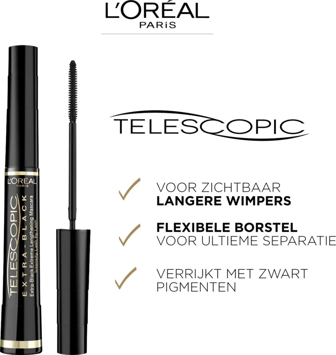 L'Oréal Paris Telescopic Mascara Extra Zwart 8ml