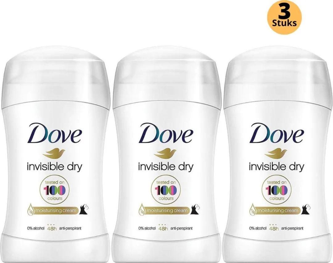 Dove Invisible Dry Deodorant Stick 3-Pack