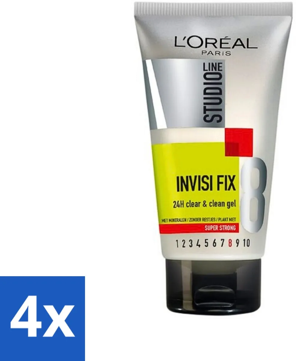 L'Oréal Studio Line Invisi Fix 24H Gel 150ml - 4x150ml