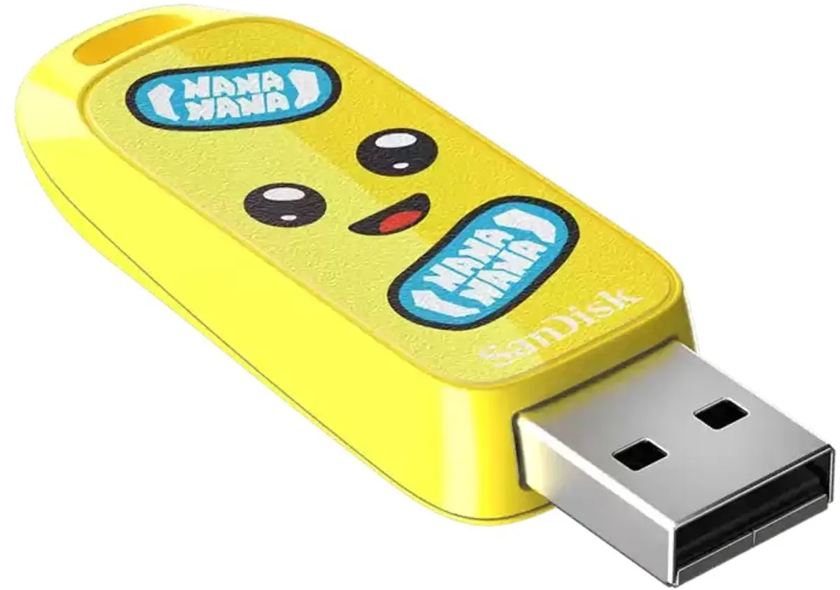 SanDisk Fortnite Peely USB Flash Drive 64GB - Geel