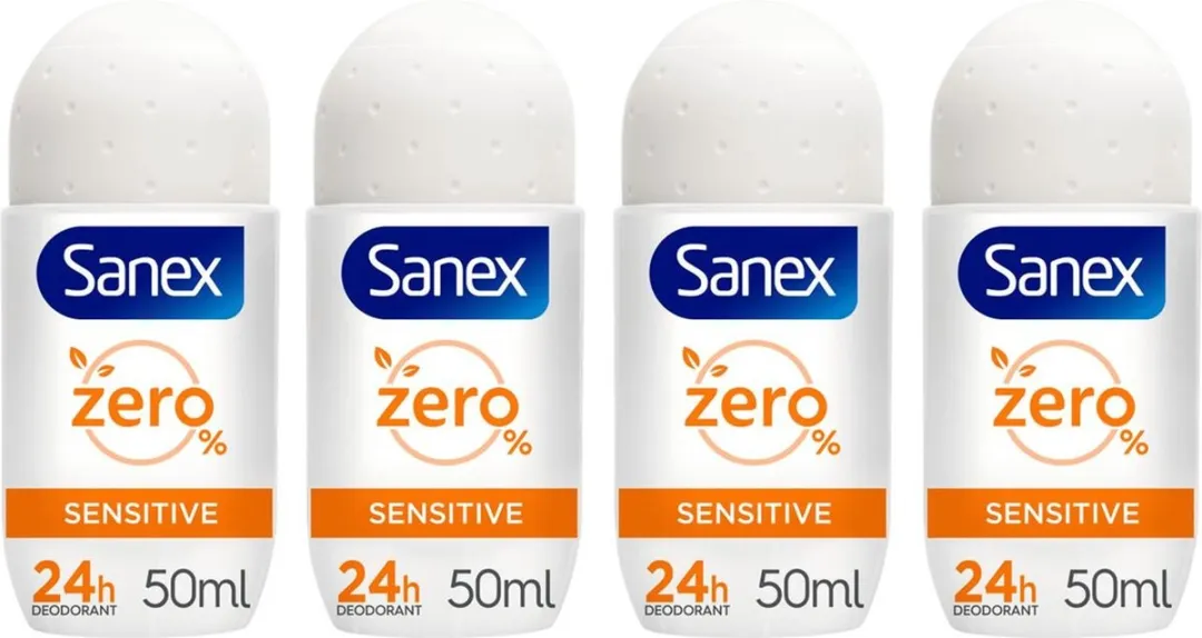 Sanex Deo Roller Zero Sensitive 200ml - 4 Stuks