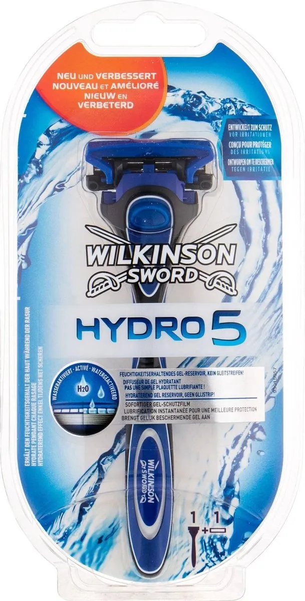 Wilkinson Sword Hydro 5 Apparaat - 5 Scheerbladen - Zwart/Blauw