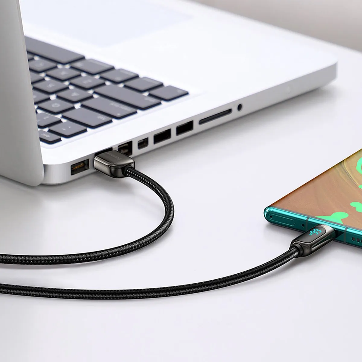 Baseus CASX020001 USB-kabel 1m - USB-A/USB-C - Zwart