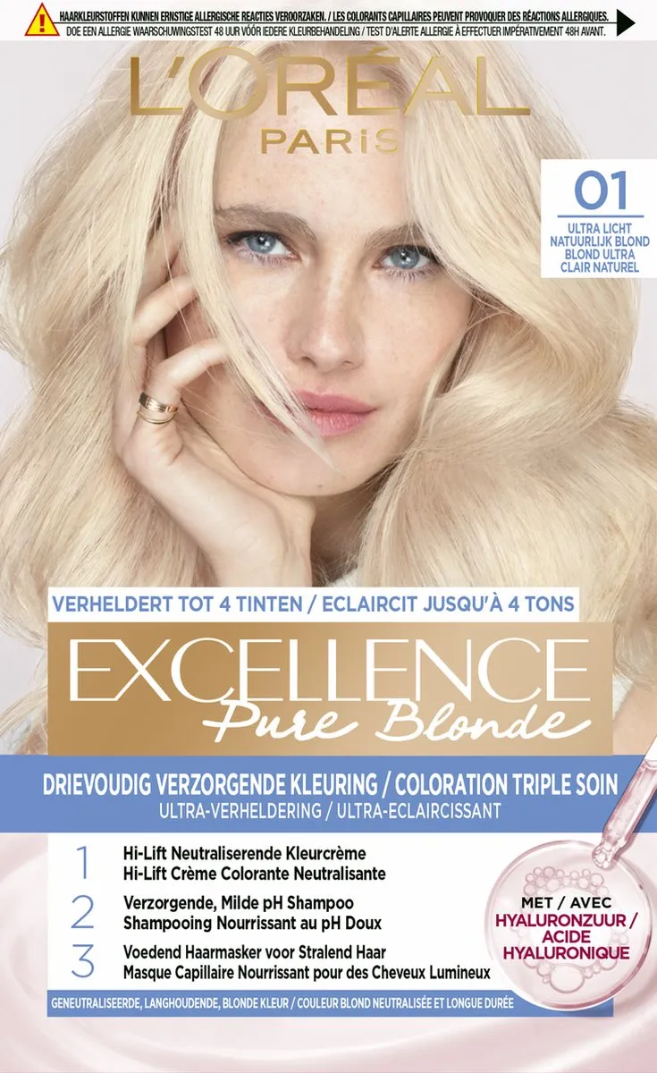L'Oréal Paris Pure Blond Verheldering 01 Permanent Haarkleuring - 3x1035ml