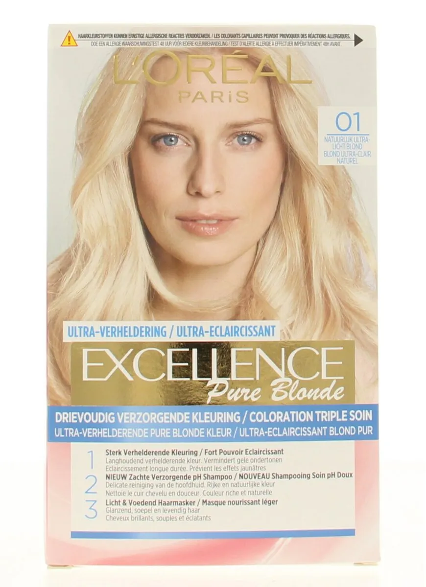 L'Oréal Paris Pure Blond Verheldering 01 Permanent Haarkleuring - 3x1035ml
