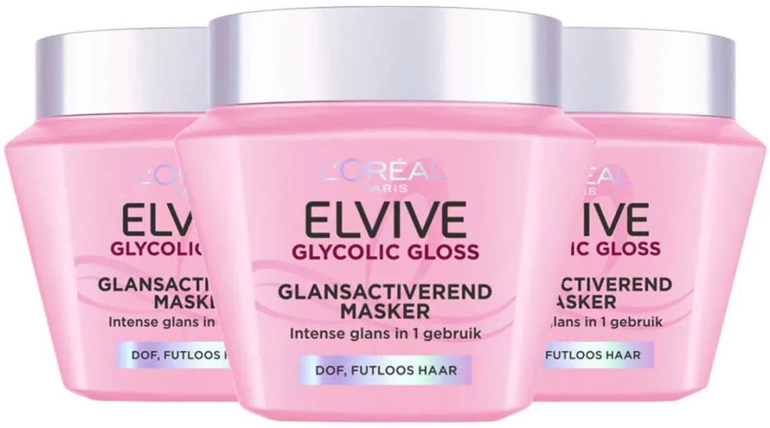 L'Oréal Elvive Glycolic Gloss Mask - 3x300ml