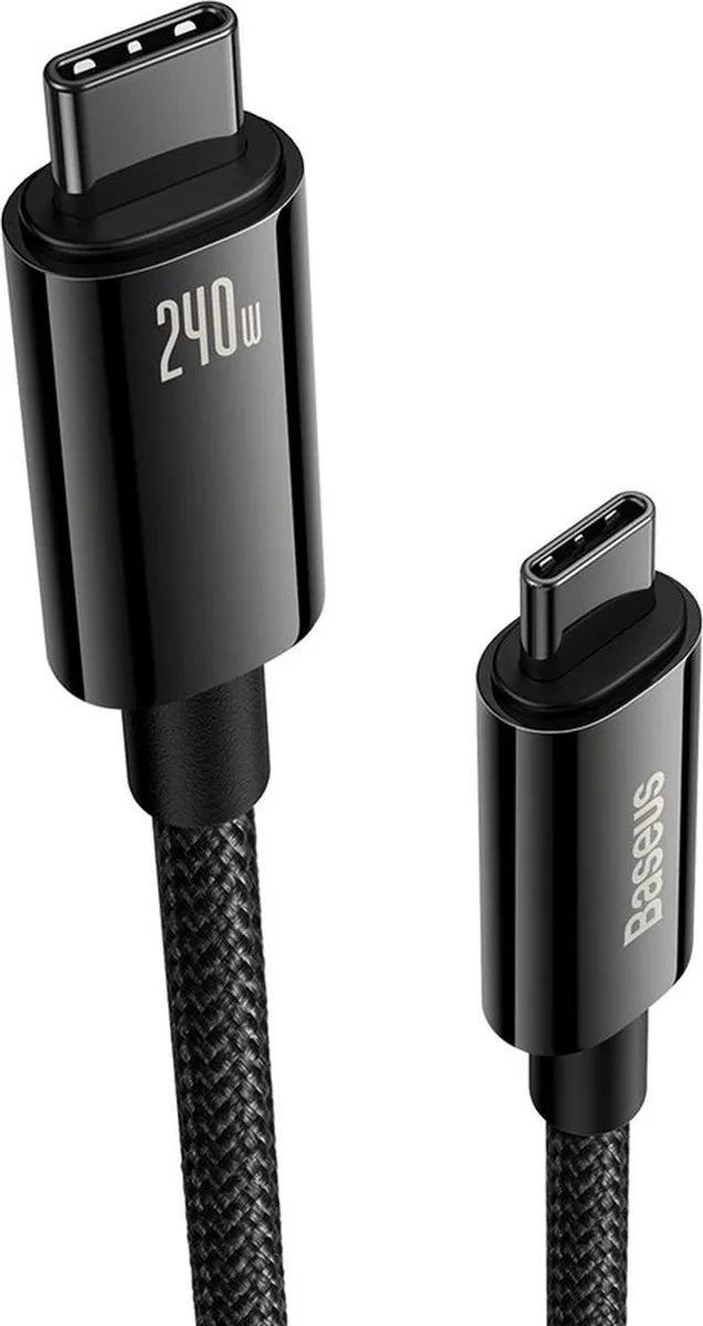 Baseus USB-C Kabel 240W 1m - Zwart - afbeelding 6 van 6