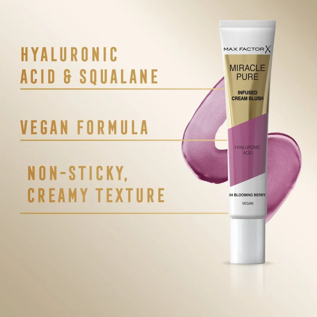 Max Factor Miracle Pure Vegan Blush 004 Blooming Berry - 15ml