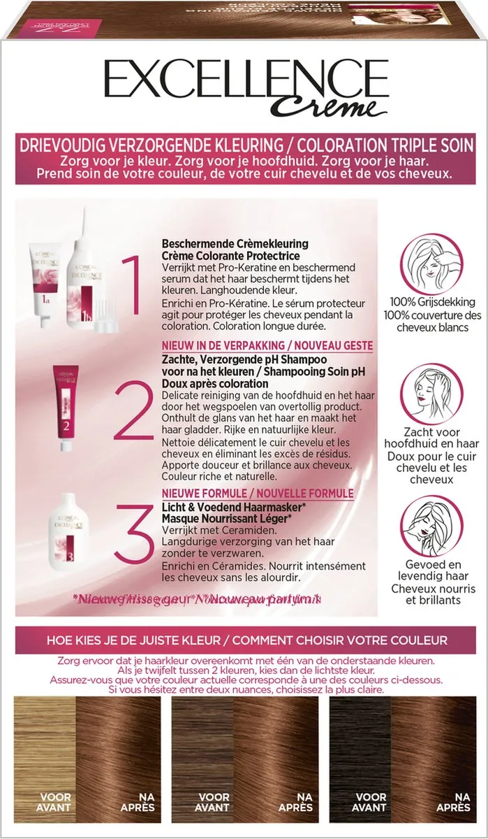 L'Oréal Paris Excellence Crème Honingbruin 7.7 Permanent