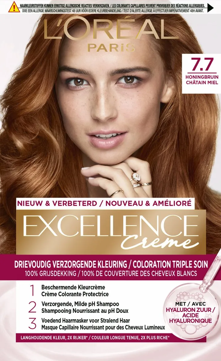 L'Oréal Paris Excellence Crème Honingbruin 7.7 Permanent