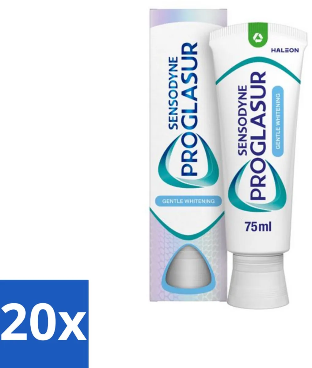 Sensodyne - Tandpasta - Proglasur Gentle Whitening - Tandglazuur Versterkend - 75 ml - Bulkverpakking - 20 stuks