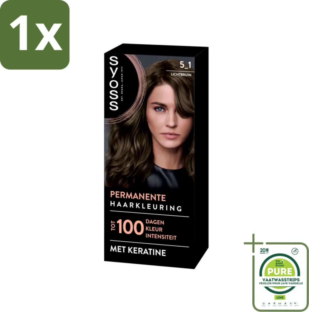 SYOSS Permanent Haarkleuring 5-1 Lichtbruin 115ml