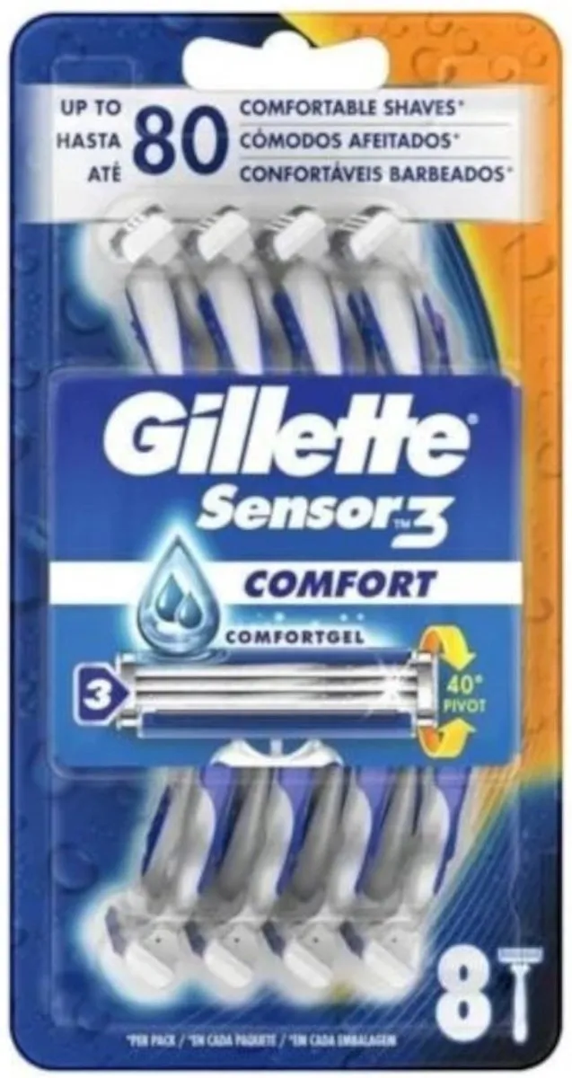 Gillette Sensor3 Wegwerpscheermesjes 8 Stuks