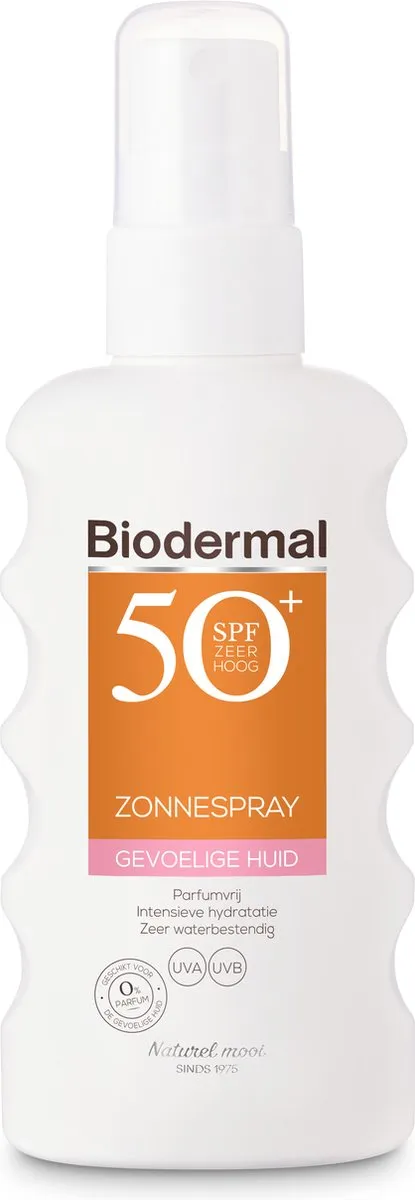 Biodermal Zonnespray SPF 50+ Gevoelige Huid 175ml