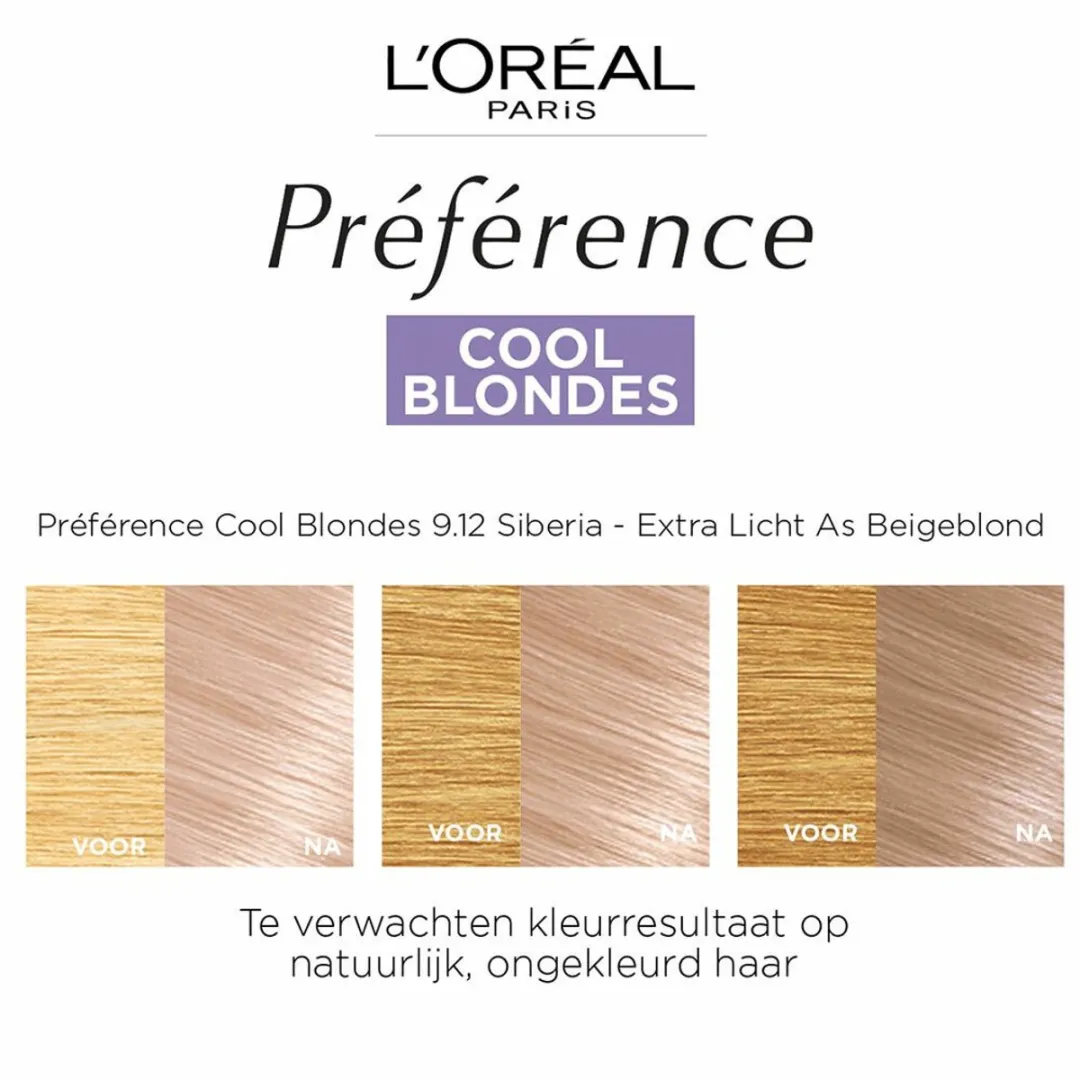 L'Oréal Paris Preference 9.12 Siberia Haarkleuring - 3 Stuks