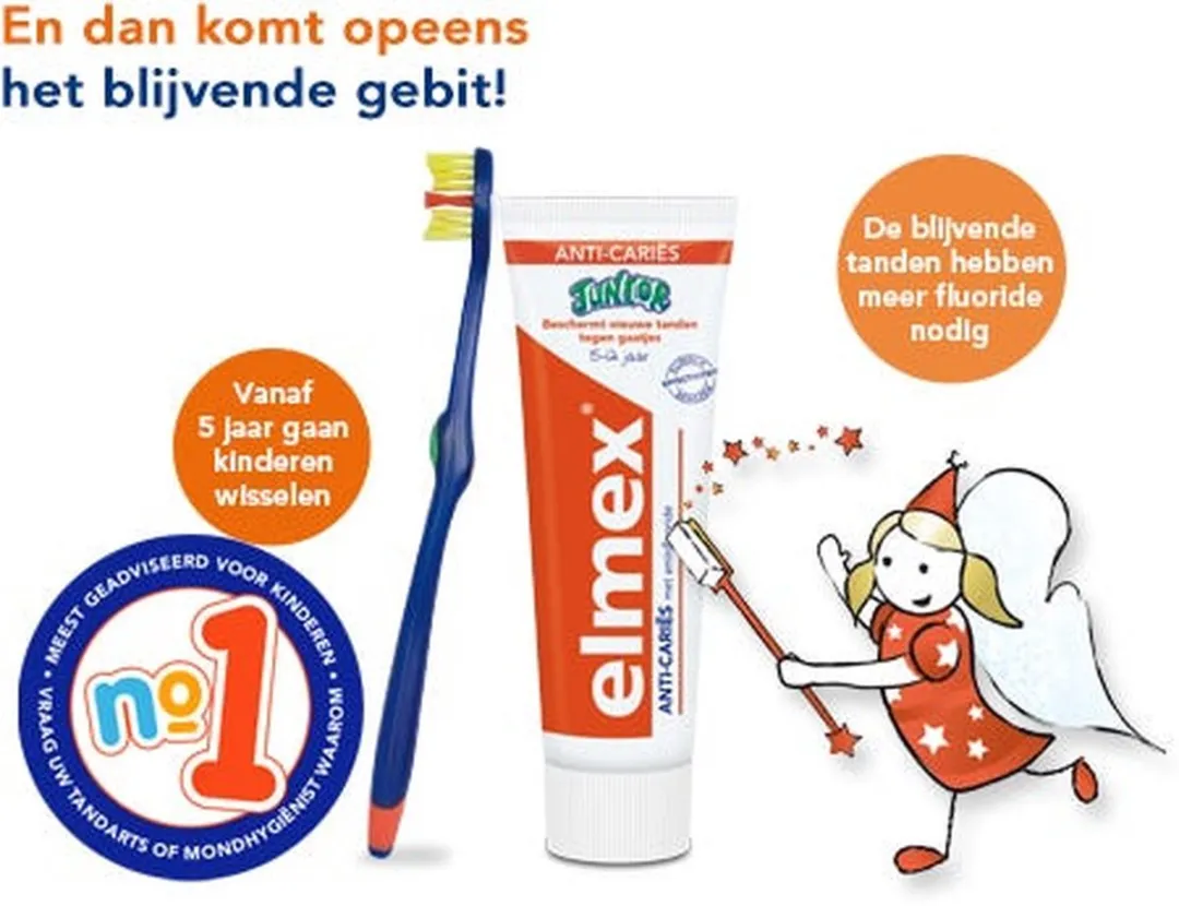 Elmex Junior Anti-Cariës Tandpasta 75ml - 12 Stuks