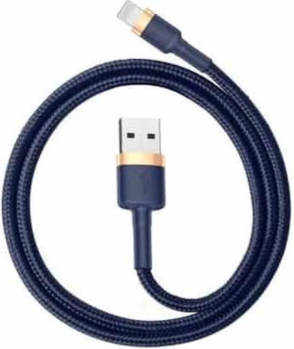 Baseus Cafule Nylon USB/Lightning Kabel QC3.0 2M - Blauw