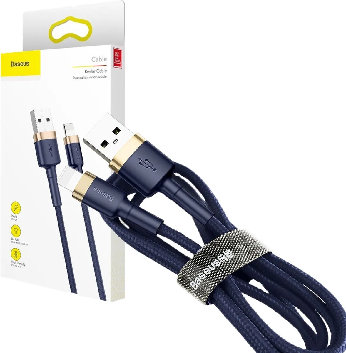 Baseus Cafule Nylon USB/Lightning Kabel QC3.0 2M