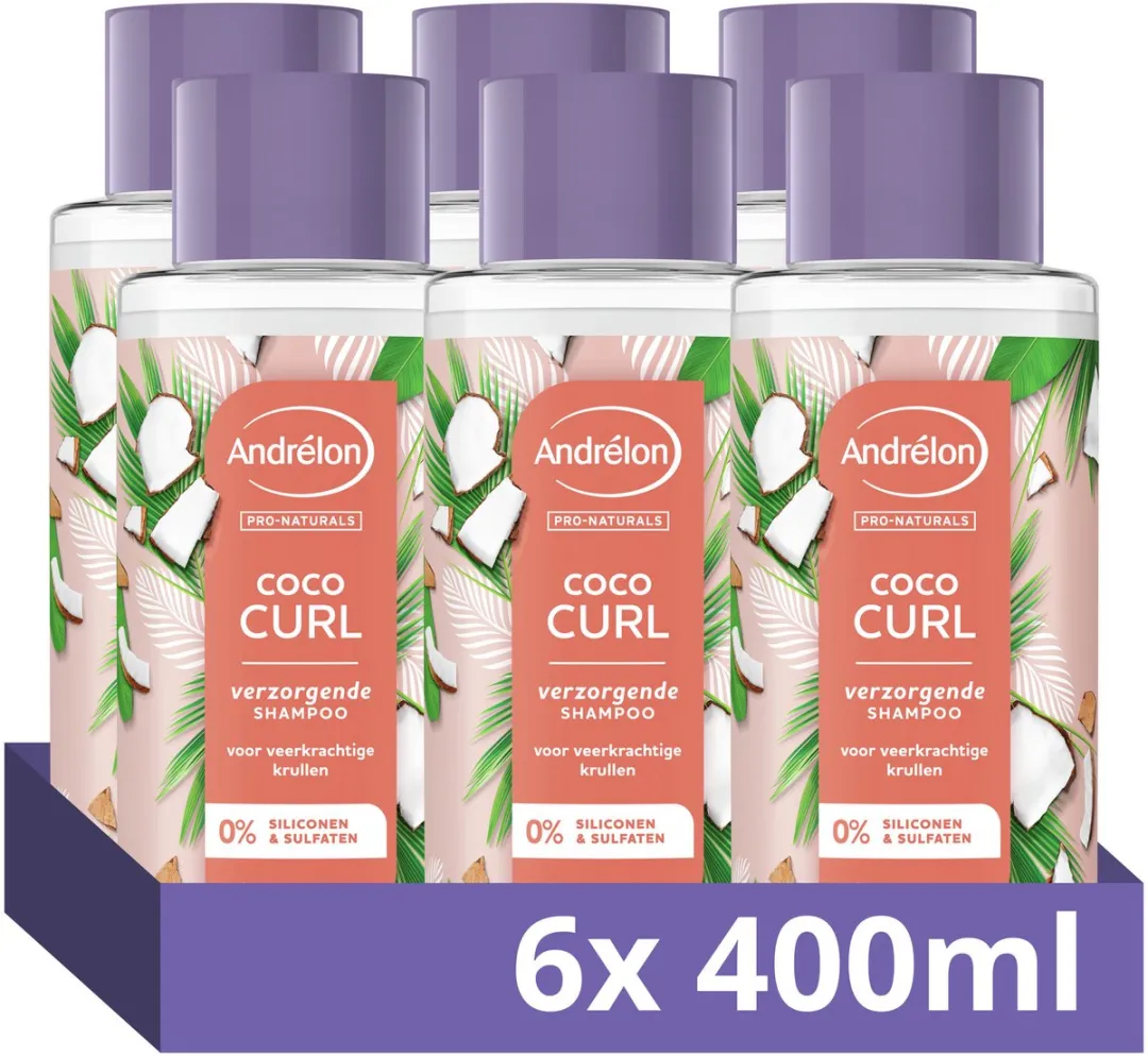 Andrélon Pro-Naturals Coco Curl Shampoo 6x400ml
