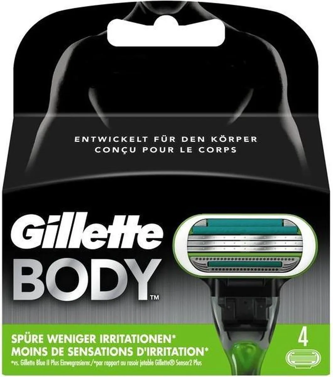 Gillette Body Scheermesjes - 4 Stuks - 3 Bladen