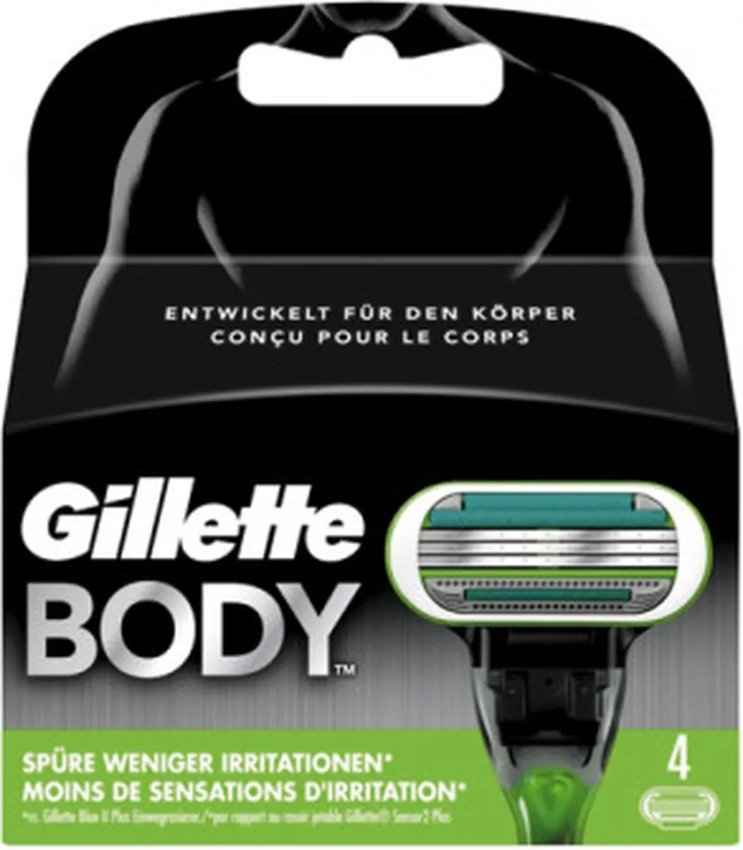 Gillette Body Scheermesjes - 4 Stuks - 3 Bladen