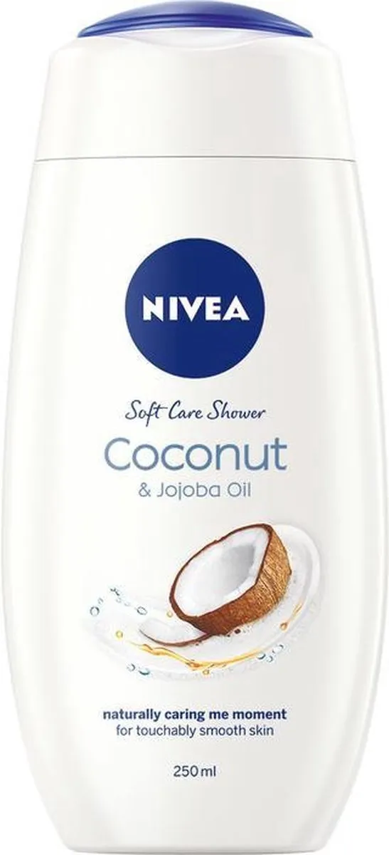 NIVEA Care & Coconut Douchecrème 250ml - 4 Stuks