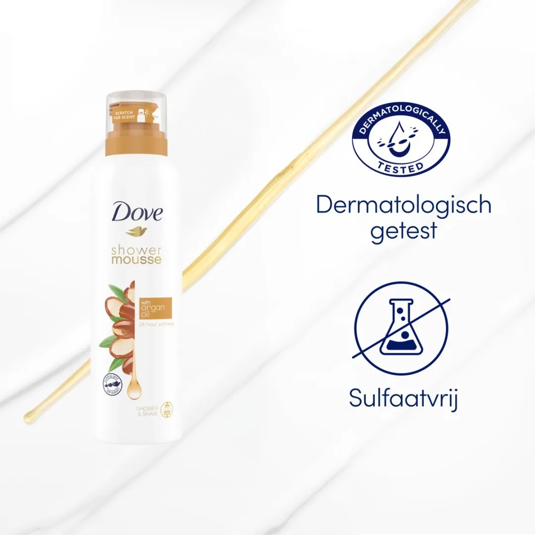 Dove Shower Mousse Argan Oil 6x200ml