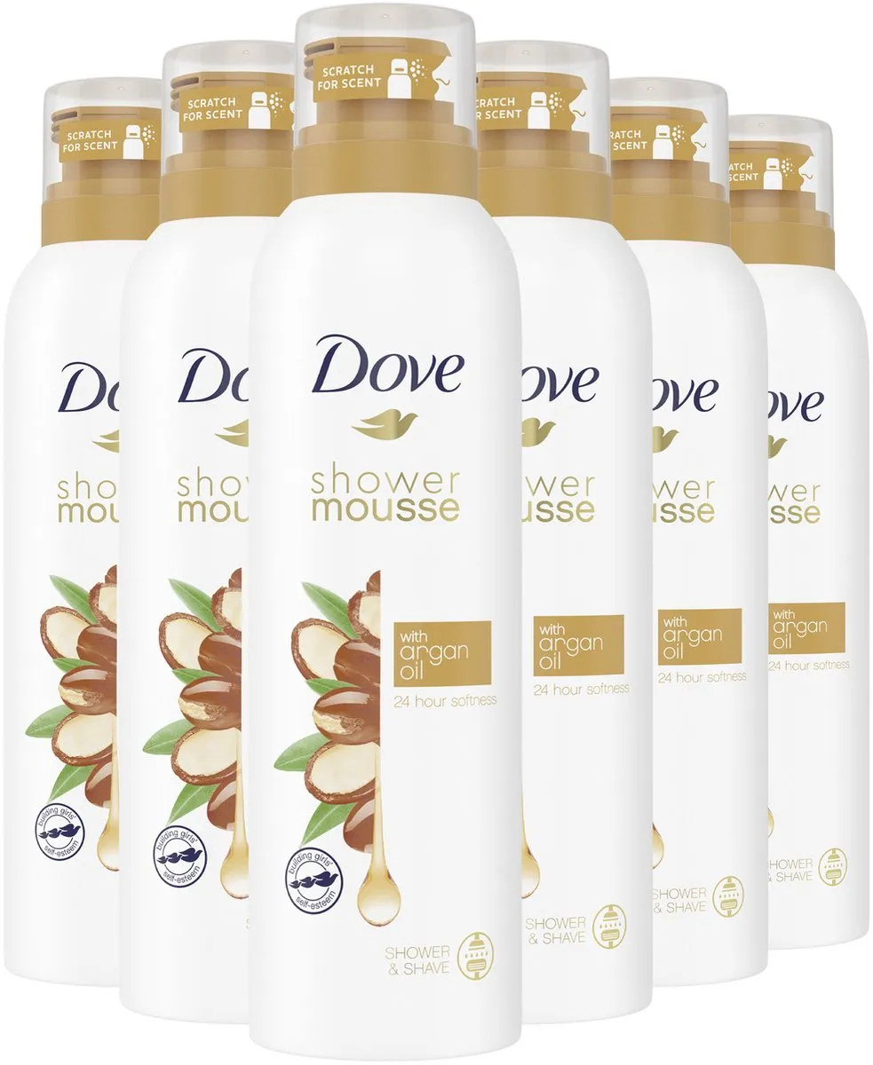 Dove Shower Mousse Argan Oil 6x200ml