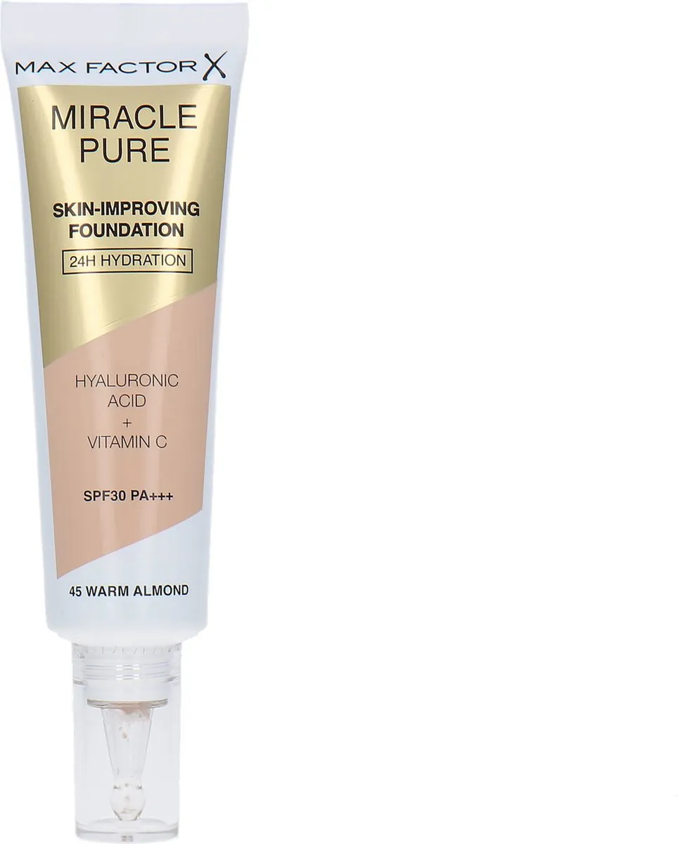 Max Factor Miracle Pure Foundation 45 Warm Almond - 30ml