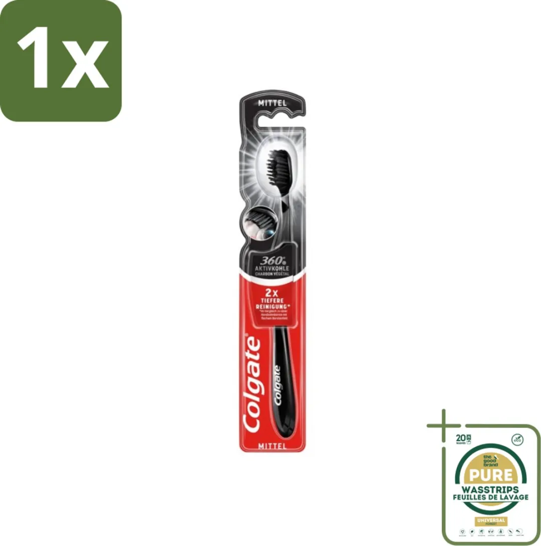 Colgate Tandenborstel 360 Medium Houtskool