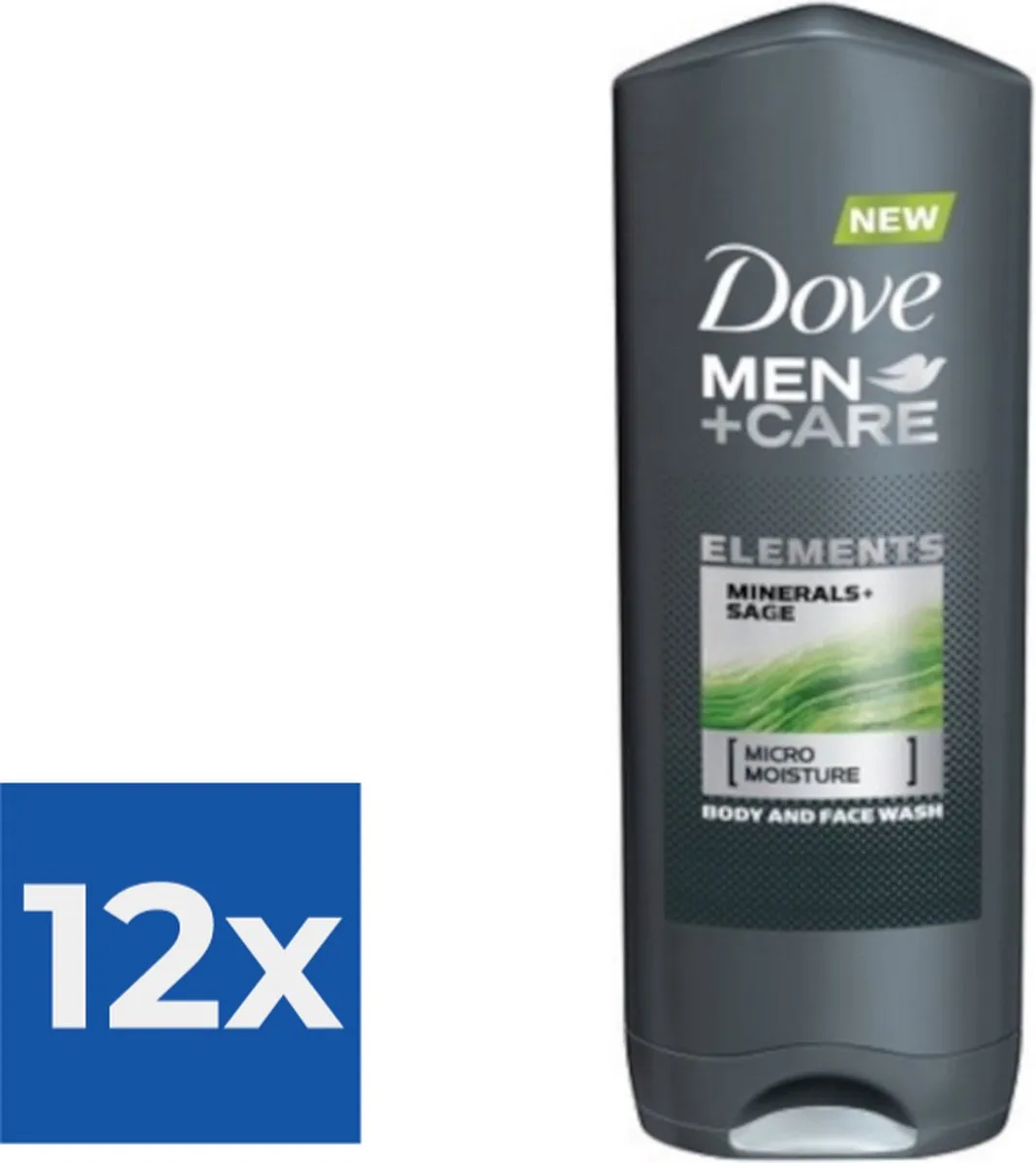 Dove Men Care Elements Minerals + Sage Douchegel - 12x400ml